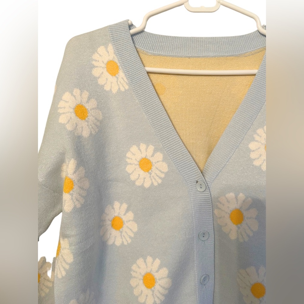 Daisy Blue Cardigan Sweater - Picture 4 of 5